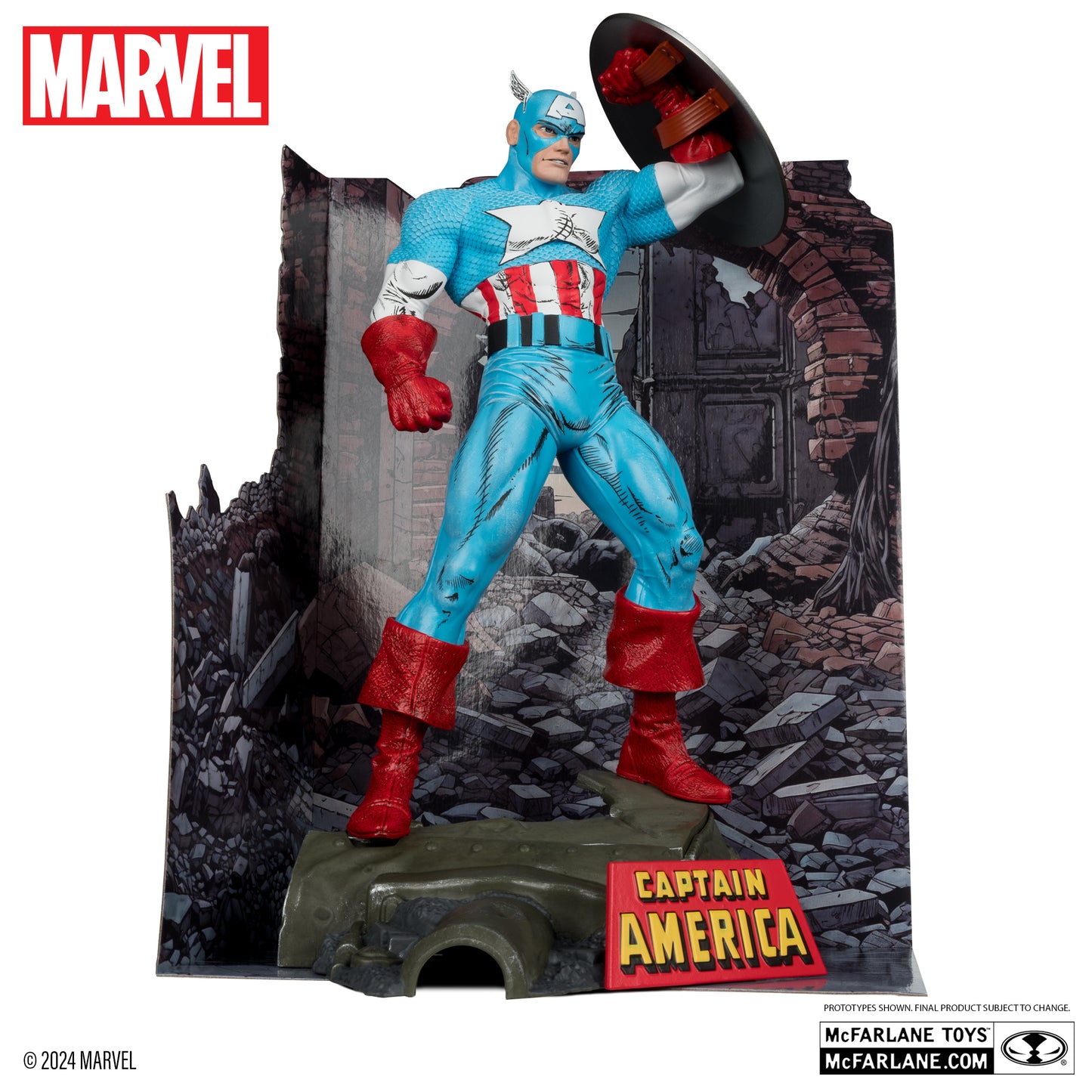Captain America 1:6th Scale Collectible with Scene & Comic Autograph Series Gold Label