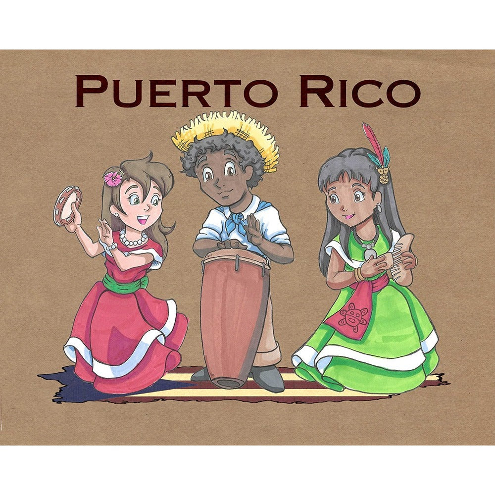 Jibaritos de Puerto Rico Hand-Drawn Art Print Ver B 8 x 10