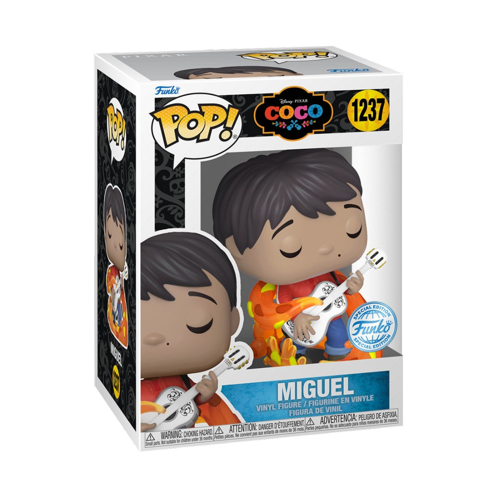 Funko Pop! Disney Pixar: Coco - Miguel with Guitar GITD #1237 Exclusive With Protector