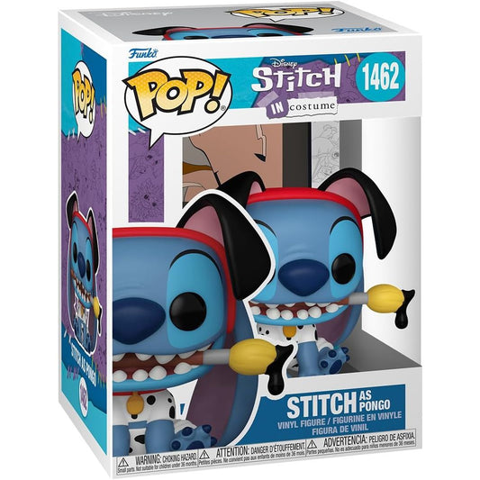 Disney Stitch in Costume - Stitch as Pongo #1462 Funko Pop! With Protector