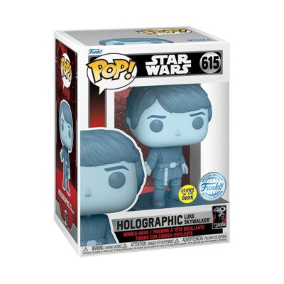 Funko Pop! Star Wars - Holographic Luke Skywalker GITD #615 Exclusive With Protector
