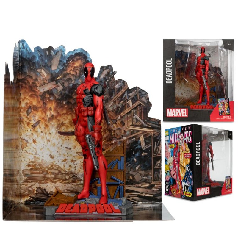 Marvel Deadpool 1:10th Scale Posed Figure with Scene (The New Mutants #98)