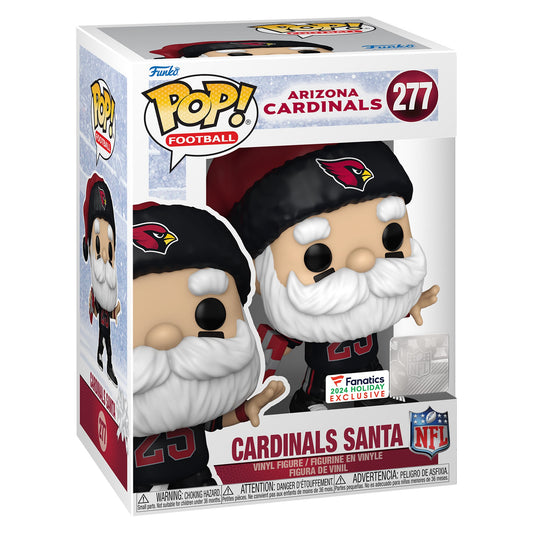 Funko Pop! NFL: Arizona Cardinals Santa 2024 Fanatics Exclusive #277 With Protector