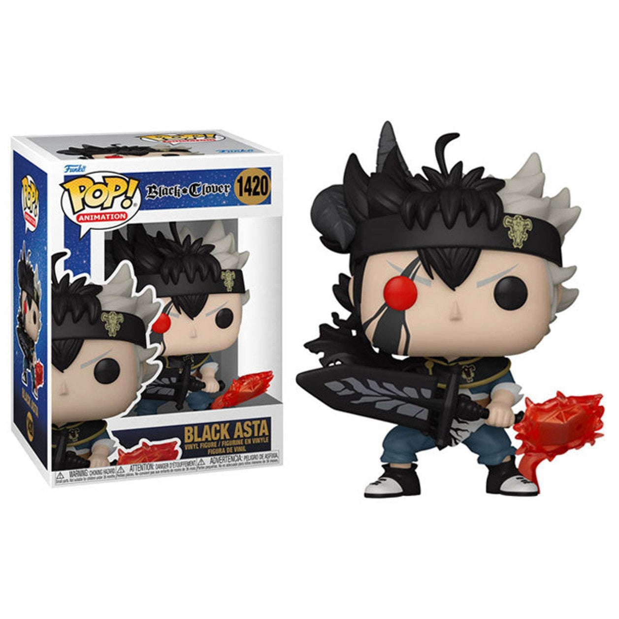 Funko Pop! Animation: Black Clover - Black Asta #1420 With Protector