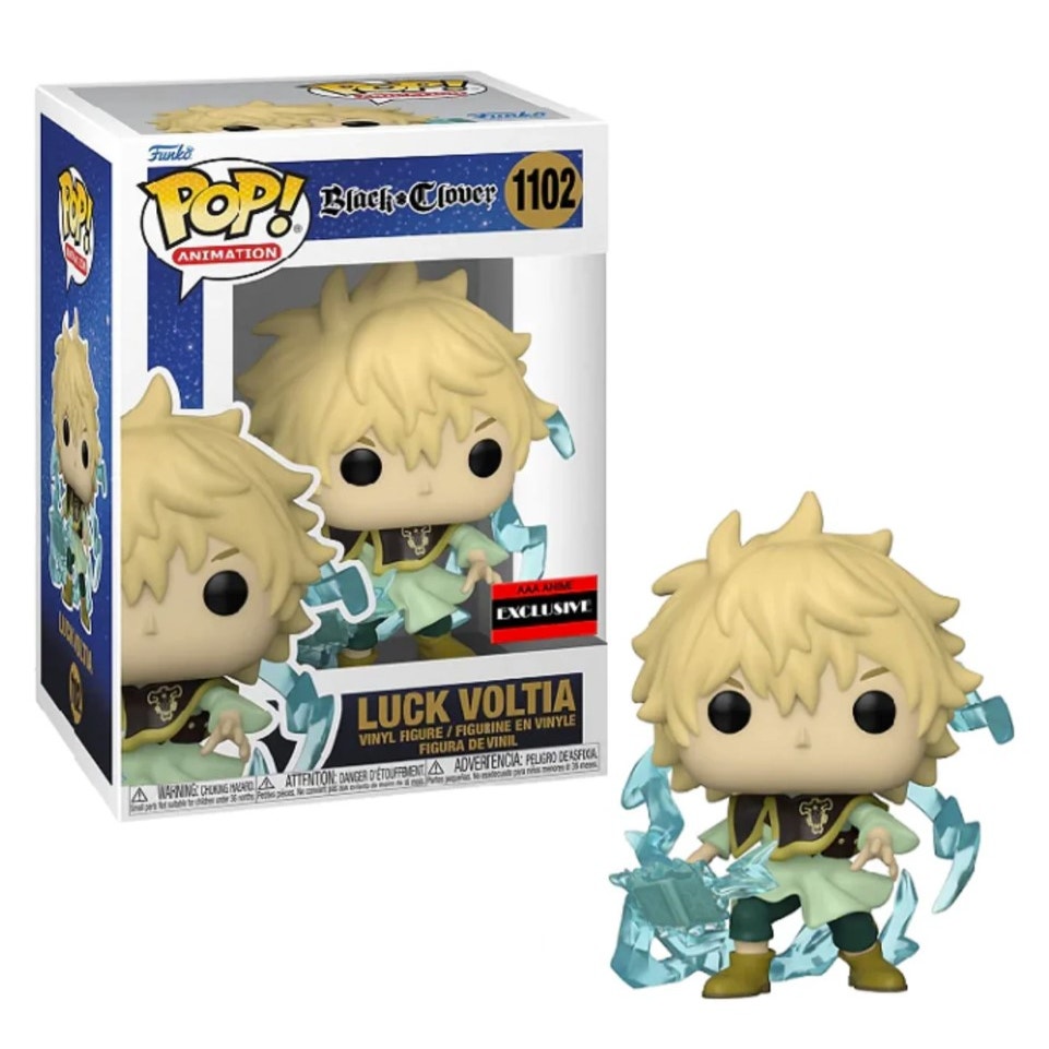 Funko Pop! Animation Black Clover - Luck Voltia AAA Anime Exclusive #1102 With Protector