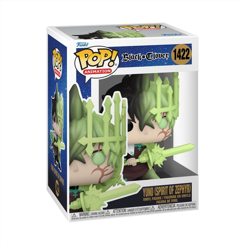 Funko Pop! Animation: Black Clover - Yuno (Spirit of Zephyr) #1422 With Protector