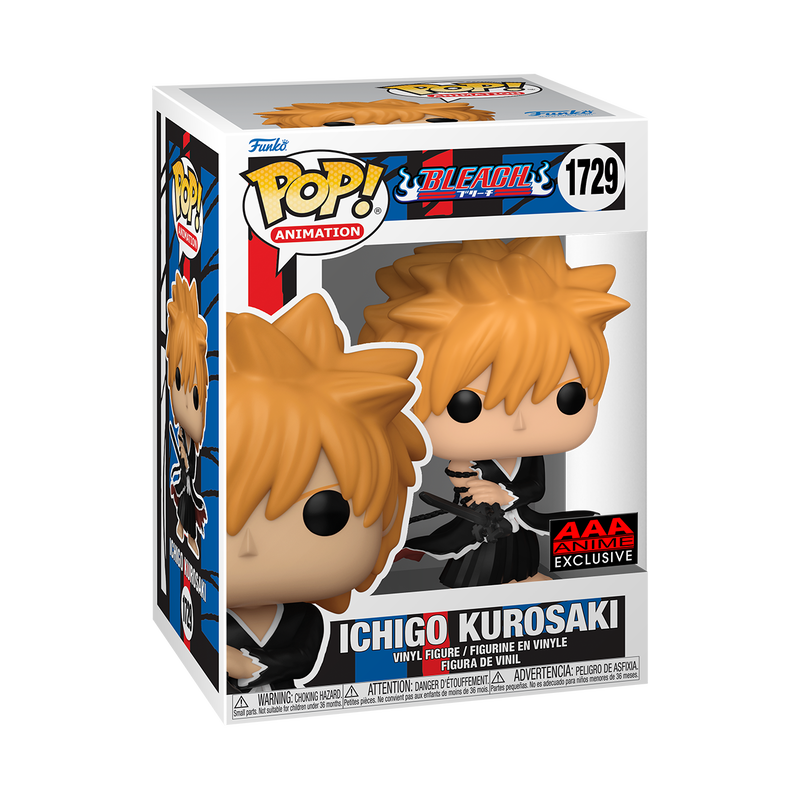 Funko Pop! Animation Bleach - Ichigo Kurosaki #1729 AAA Anime Exclusive With Protector