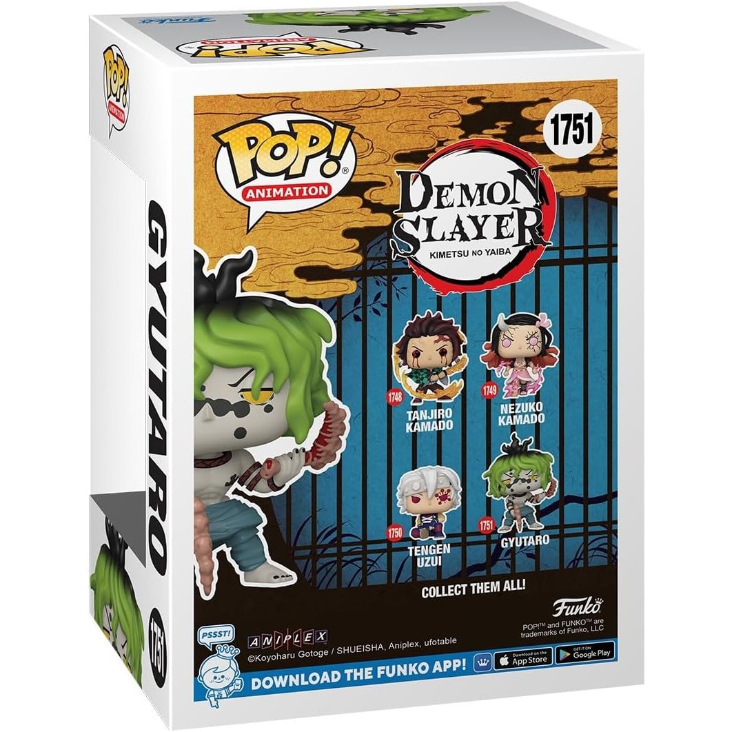 Funko Pop! Animation: Demon Slayer - Gyutaro #1751 With Protector