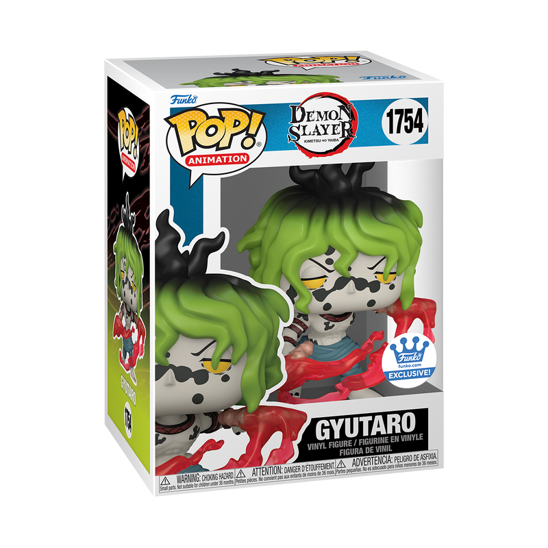 Funko Pop! Animation: Demon Slayer - Gyutaro Blood Attack Funko Shop Exclusive #1754 With Protector
