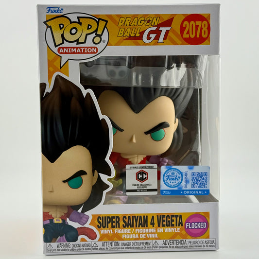 Funko Pop! Animation: Dragon Ball GT - Super Saiyan 4 Vegeta Flocked Chalice Exclusive #2078 With Protector