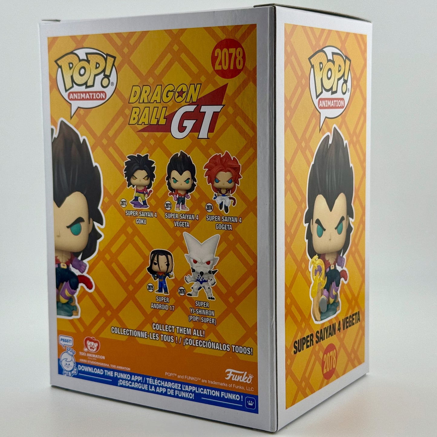 Funko Pop! Animation: Dragon Ball GT - Super Saiyan 4 Vegeta Flocked Chalice Exclusive #2078 With Protector