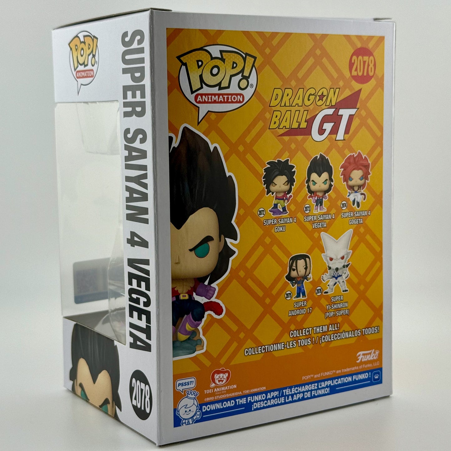 Funko Pop! Animation: Dragon Ball GT - Super Saiyan 4 Vegeta Flocked Chalice Exclusive #2078 With Protector