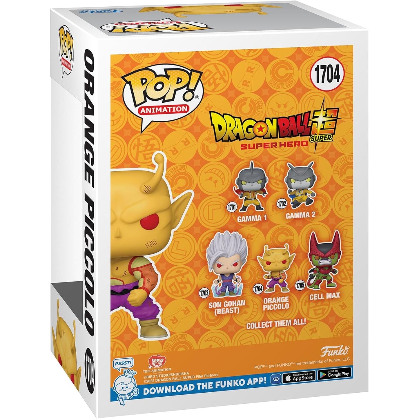Funko Pop! Animation: Dragon Ball Super: Super Hero - Orange Piccolo #1704 With Protector