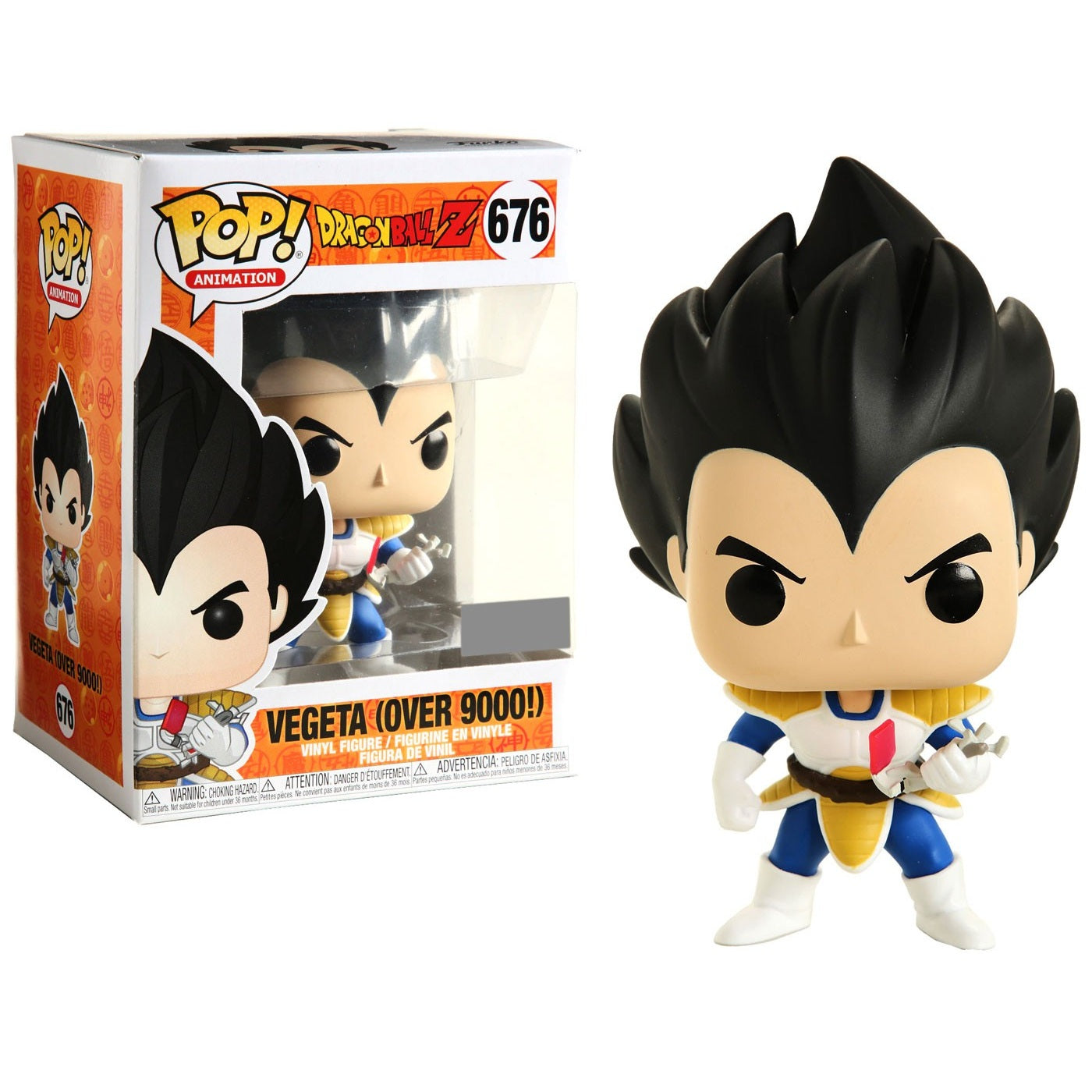 Funko Pop! Animation: Dragon Ball Z - Vegeta (Over 9000) Exclusive #676 With Protector