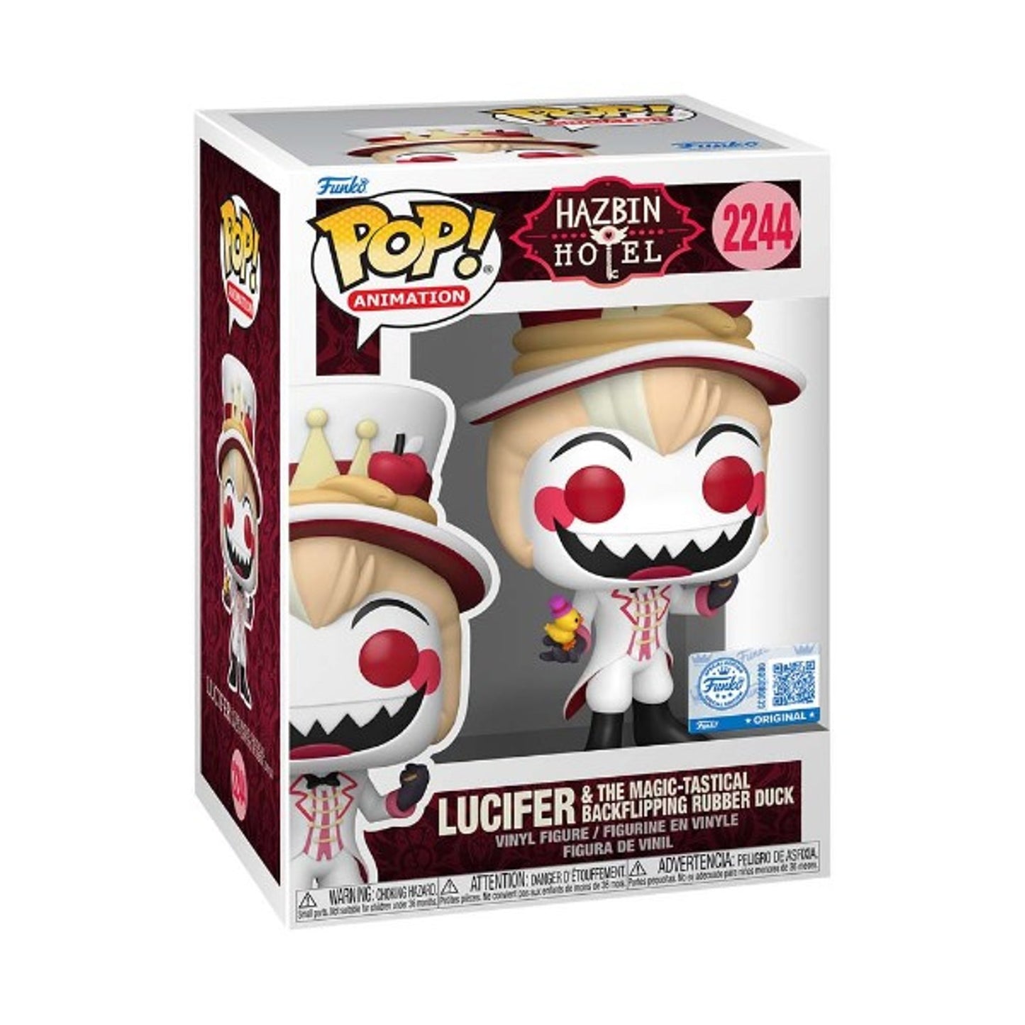 Funko Pop! Animation: Hazbin Hotel - Lucifer & Backflipping Rubber Duck Exclusive #2244 With Protector