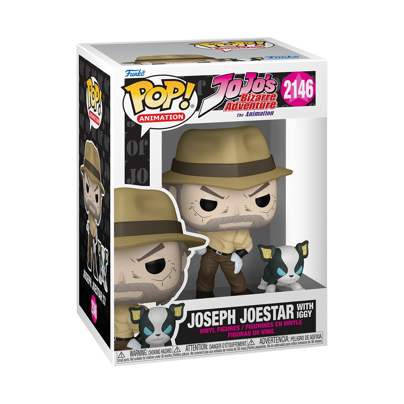 Funko Pop! Animation: Jojo's Bizarre Adventure - Joseph w Iggy #2146 With Protector