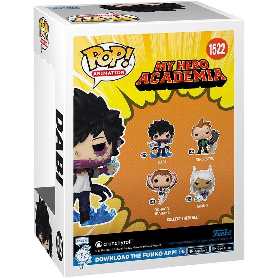 Funko Pop! Animation: My Hero Academia (MHA) Dabi (Flames) #1522 GITD Gamestop Exclusive With Protector