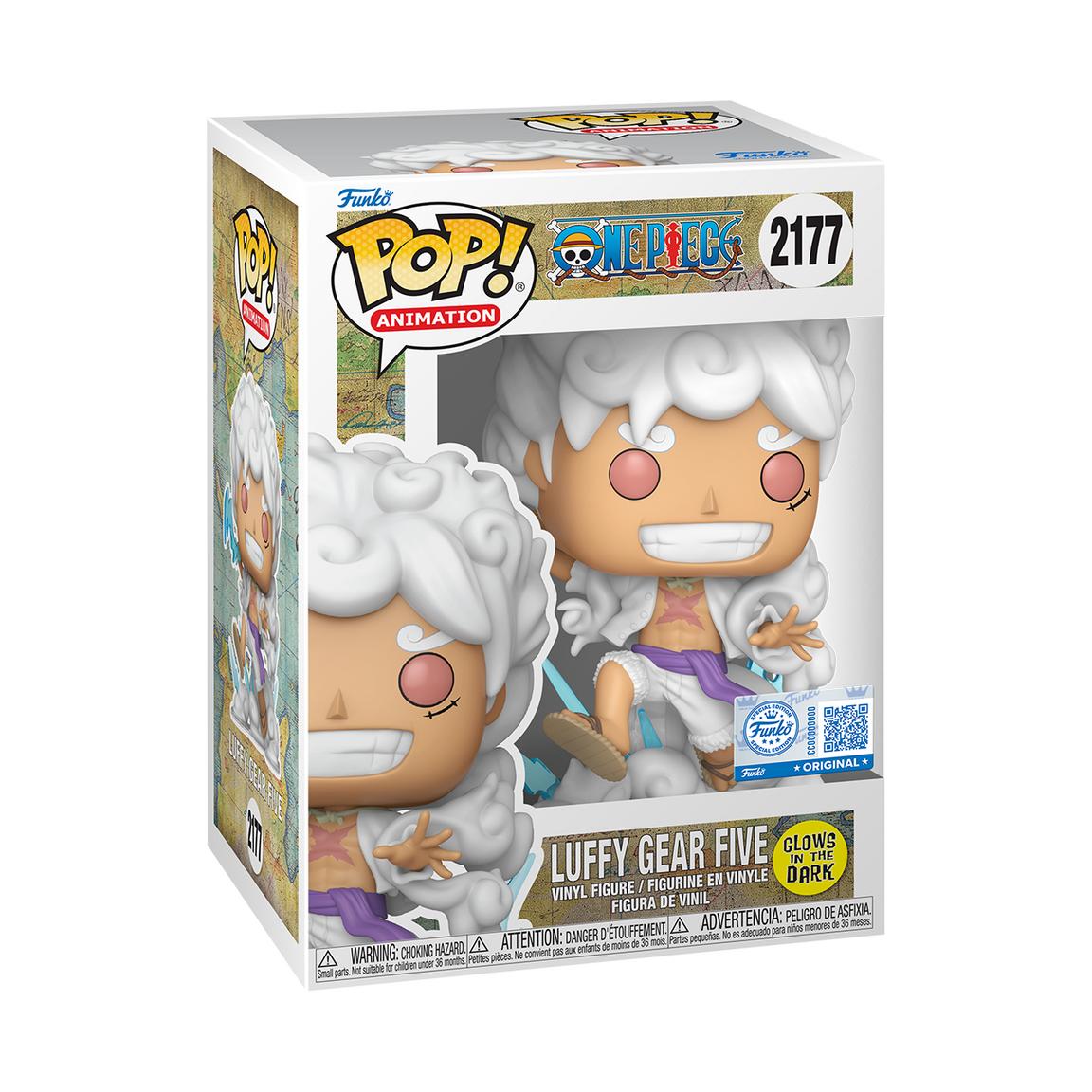 Funko Pop! Animation: One Piece - Luffy Gear Five GITD Exclusive #2177 With Protector