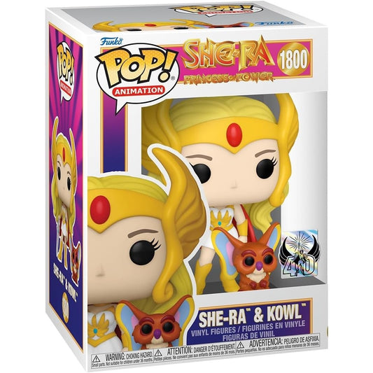 Funko Pop! Animation: She-Ra Princess of Power - She-Ra & Kowl (40th Anniversary) #1800 With Protector
