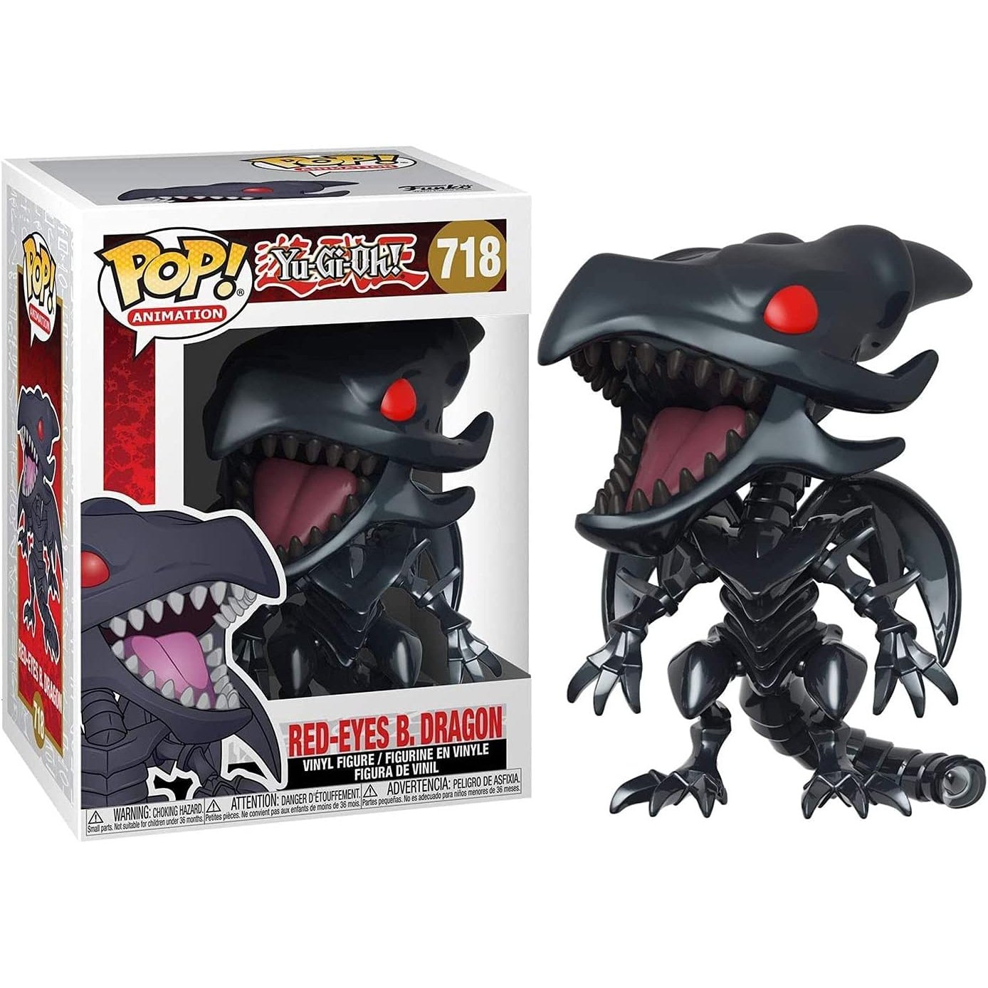 Funko Pop! Animation: Yu-Gi-Oh - Red-Eyes Black Dragon #718 With Protector