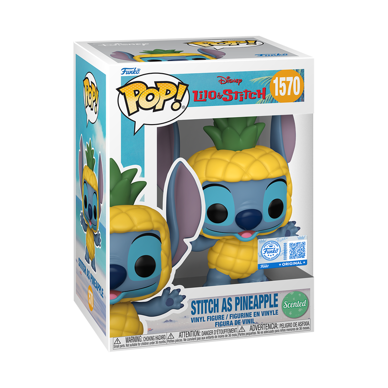 Funko Pop! Disney Lilo & Stitch - Stitch as Pineapple (Scented) HT Excl #1570 With Protector