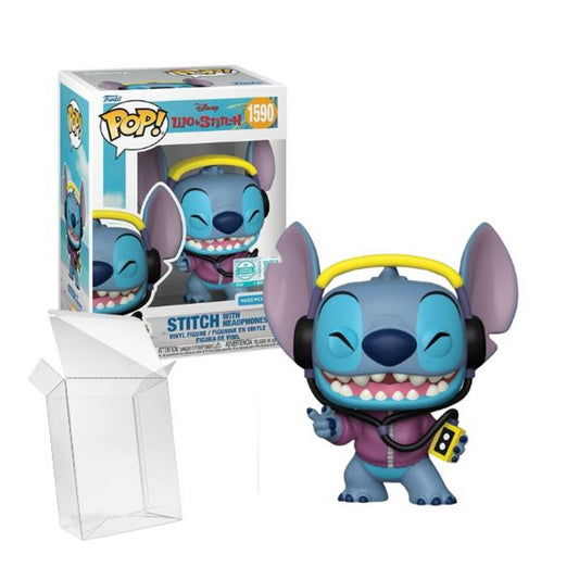 Funko Pop! Disney: Lilo & Stitch - Stitch with Headphones Limited Edition 9500 Pcs #1590 With Protector