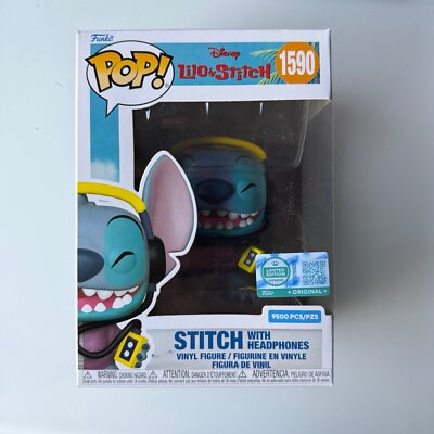 Funko Pop! Disney: Lilo & Stitch - Stitch with Headphones Limited Edition 9500 Pcs #1590 With Protector