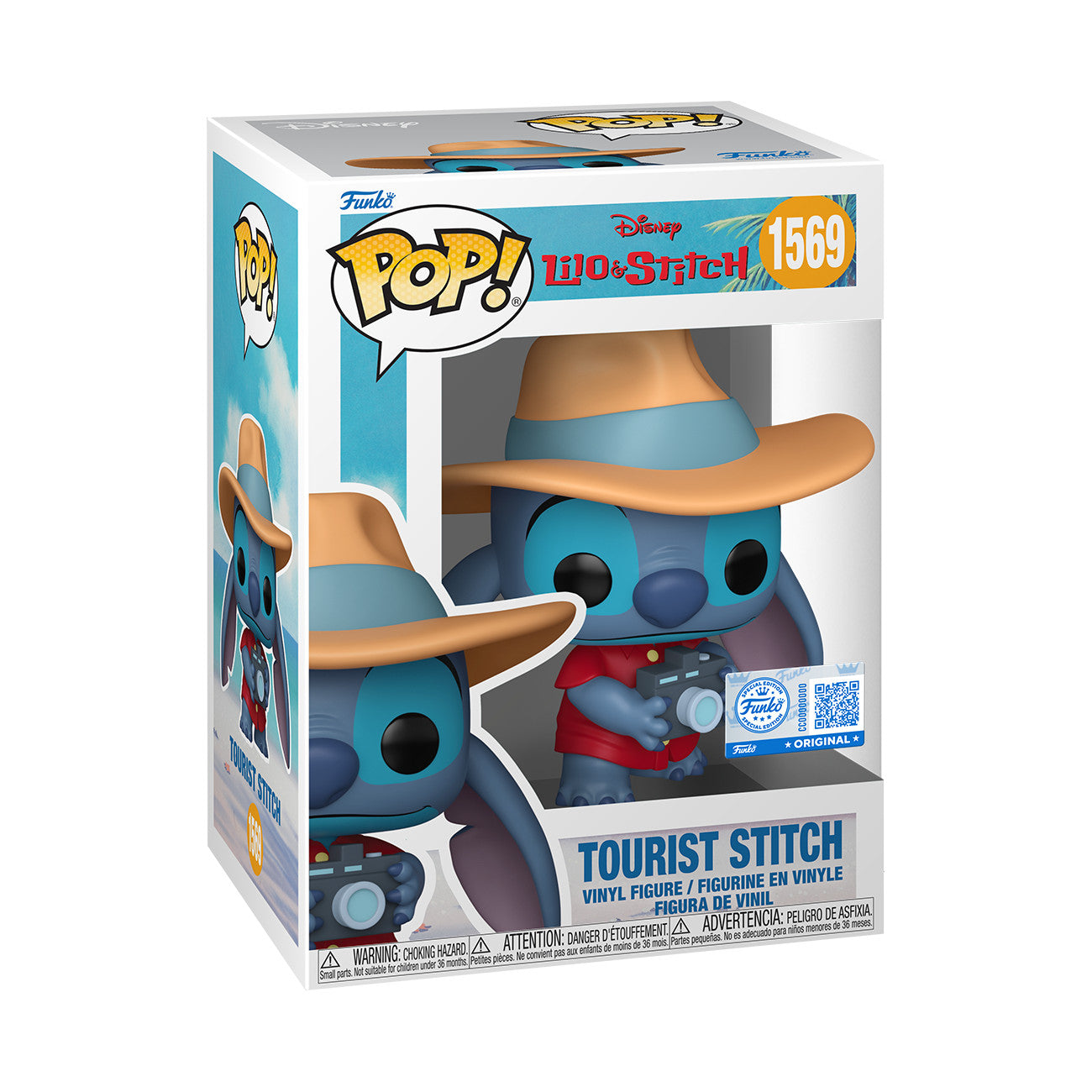 Funko Pop! Disney Lilo & Stitch - Tourist Stitch #1569 With Protector