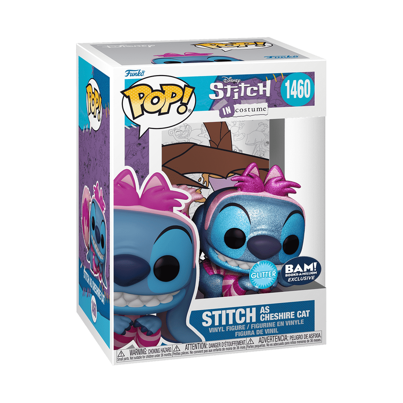 Funko Pop! Disney Stitch - Stitch in Costume as Cheshire Cat (Glitter) BAM Exclusive #1460 With Protector