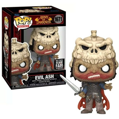 Funko Pop! Movies: Army of Darkness Evil Ash #1671 Scare Fair Exclusive With Protector