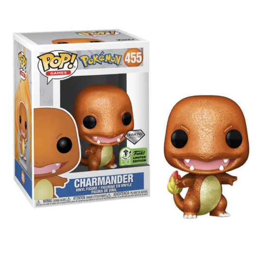Funko Pop! Games Pokemon - Charmander Diamond Glitter #455 Spring Convention Exclusive With Protector