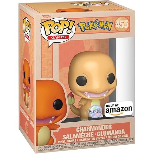 Funko Pop! Games: Pokemon - Charmander (Soft Color) Exclusive #455 With Protector