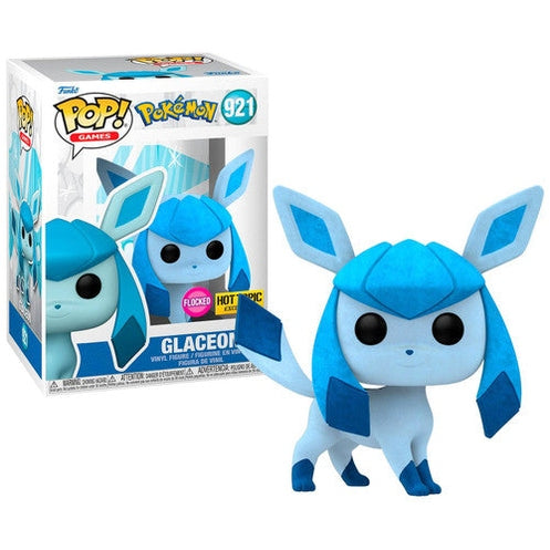 Funko Pop! Games: Pokemon - Glaceon Flocked Exclusive #921 With Protector