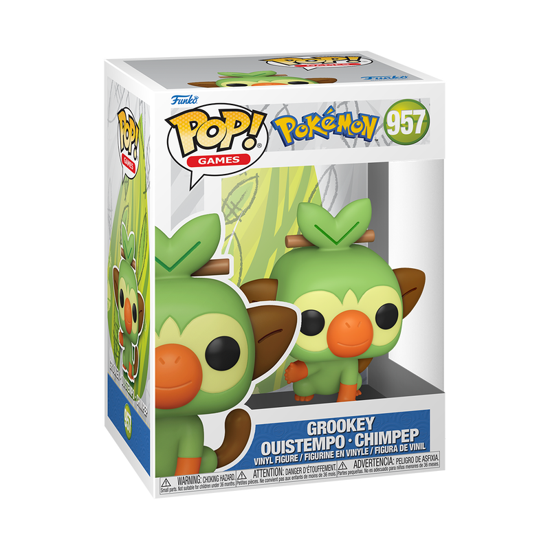 Funko Pop! Games: Pokemon - Grookey #957 With Protector