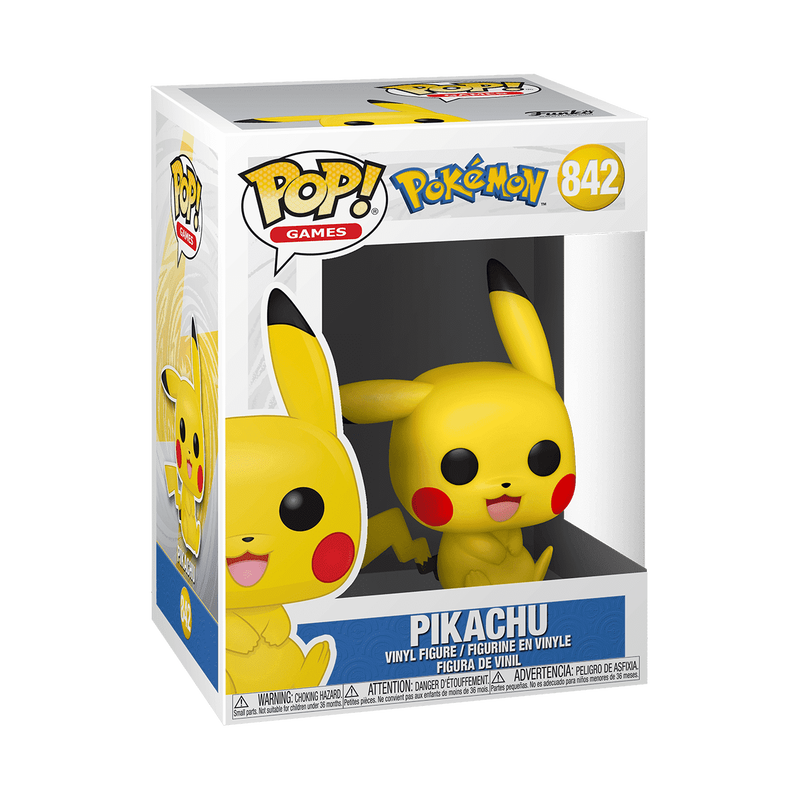 Funko Pop! Games Pokemon - Pikachu Sitting #842 With Protector