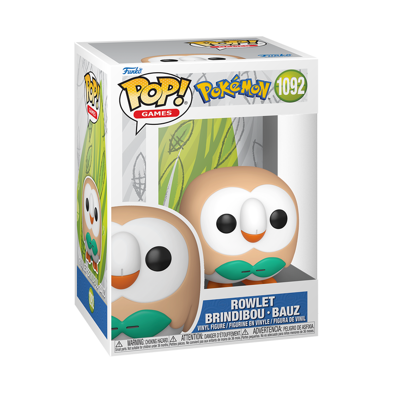 Funko Pop! Games: Pokemon - Rowlet #1092 With Protector