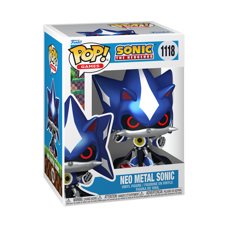 Funko Pop! Games Sonic The Hedgehog - Neo Metal Sonic (Metallic) #1118 With Protector