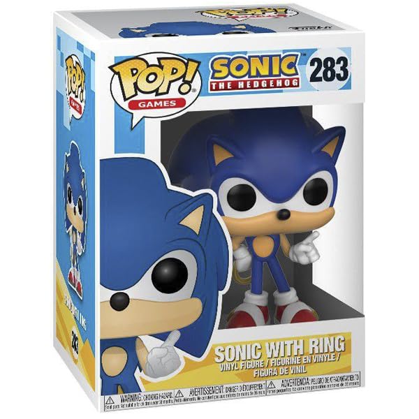 Funko Pop! Games: Sonic the Hedgehog with Ring #283 With Protector