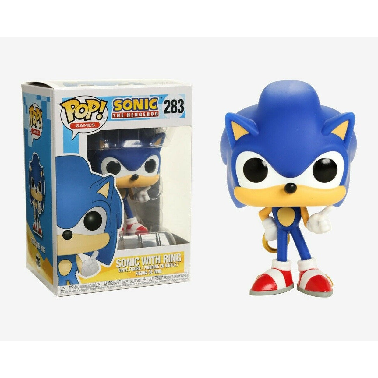 Funko Pop! Games: Sonic the Hedgehog with Ring #283 With Protector
