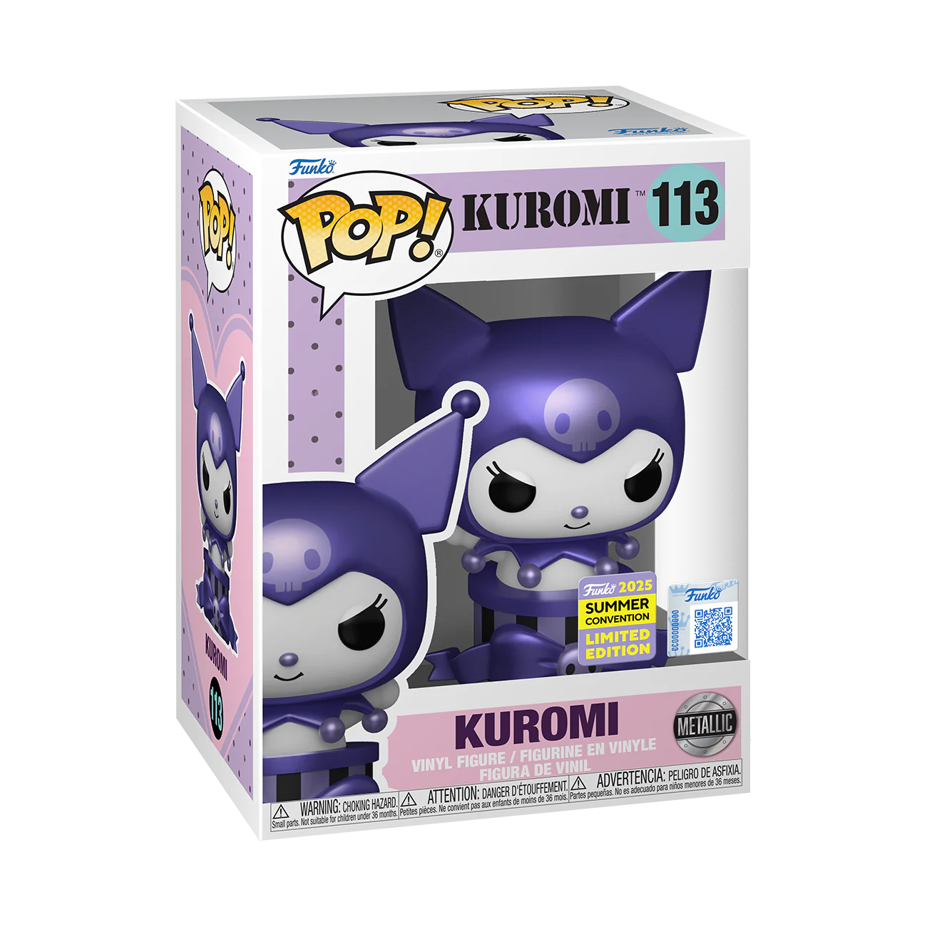 Funko Pop! Hello Kitty and Friends - Kuromi in Gift Box (Metallic) 2025 Summer Convention #113 With Protector