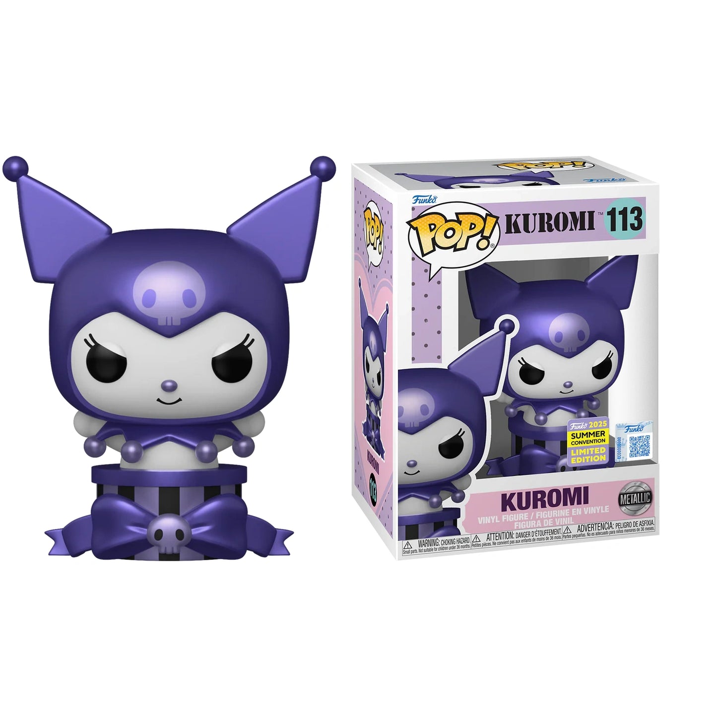 Funko Pop! Hello Kitty and Friends - Kuromi in Gift Box (Metallic) 2025 Summer Convention #113 With Protector