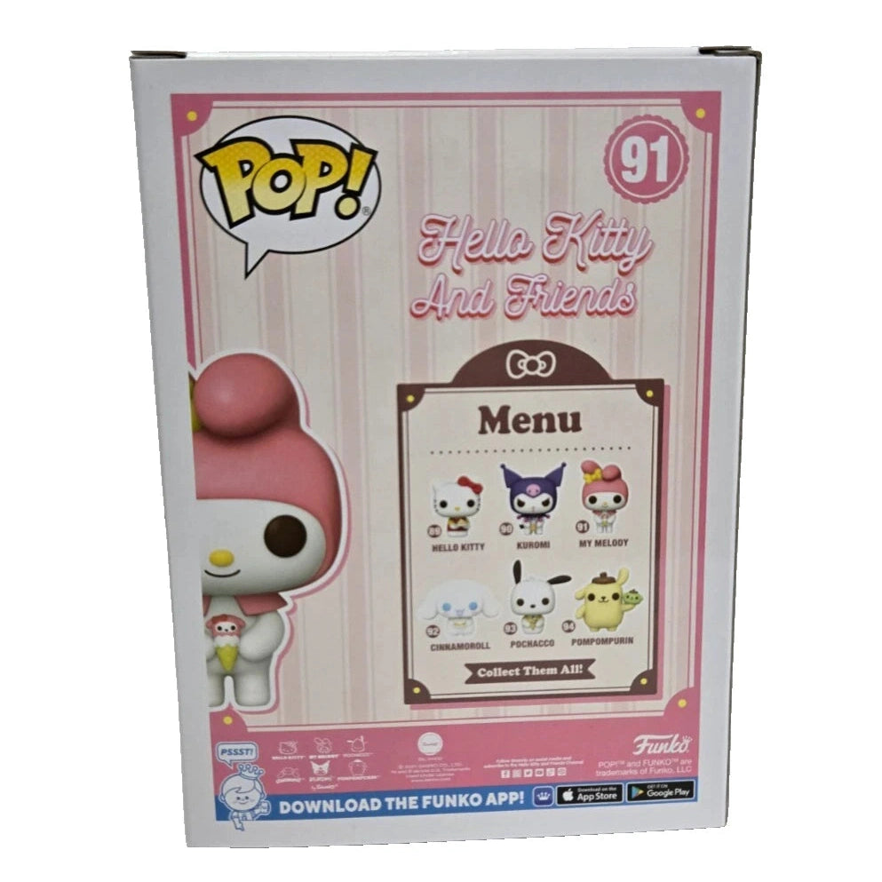 Funko Pop! Hello Kitty And Friends - My Melody as Ice Cream #91 GITD Toystop Exclusive With Protector