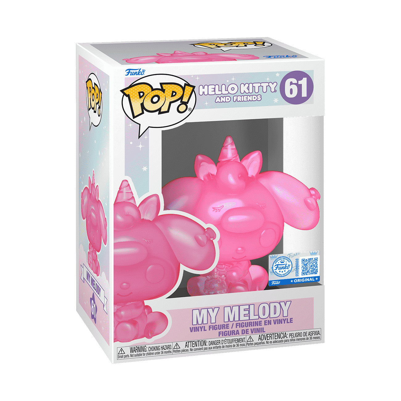 Funko Pop! Hello Kitty and Friends My Melody (Translucent Pink) #61 With Protector