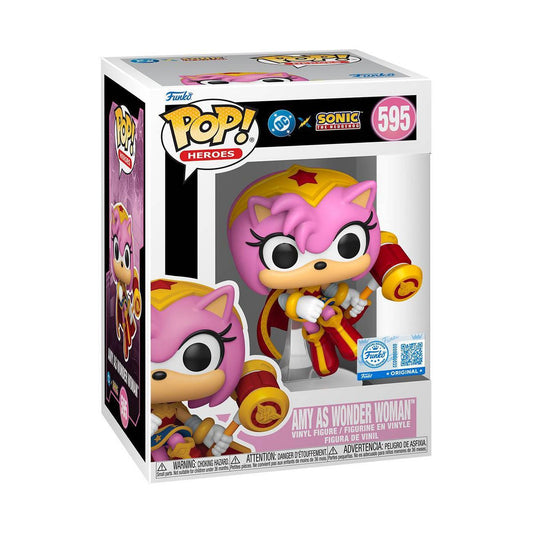 Funko Pop! Heroes - DC Justice League and Sonic Amy Rose / Wonder Woman #595 With Protector