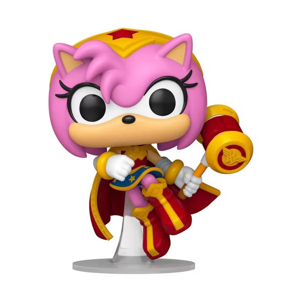 Funko Pop! Heroes - DC Justice League and Sonic Amy Rose / Wonder Woman #595 With Protector