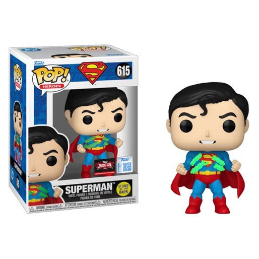 Funko Pop! Heroes: Superman - Superman GITD Exclusive #615 With Protector