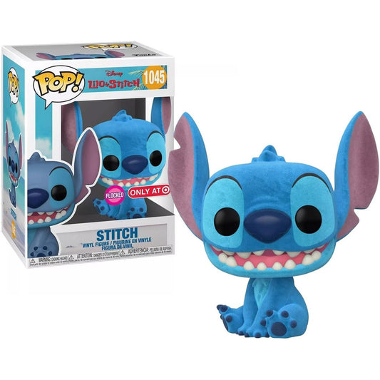 Funko Pop! Lilo and Stitch: Stitch (Smiling Seated) Flocked Target Exclusive #1045 With Protector