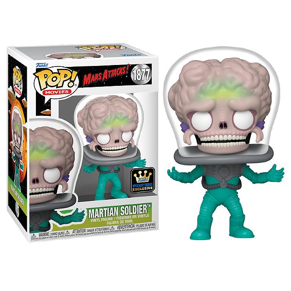 Funko Pop! Movies: Mars Attacks Martian Soldier SS #1877 W Protector