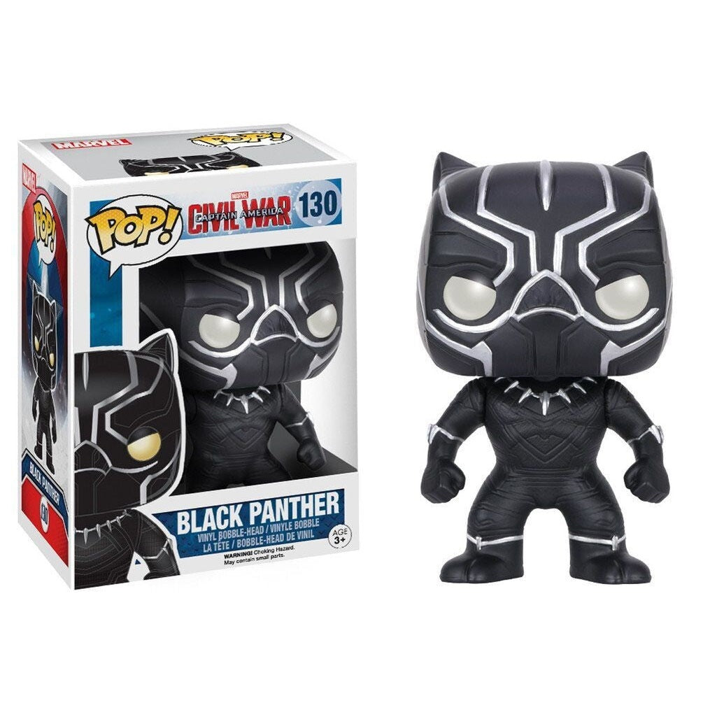 Funko Pop! Marvel: Captain America Civil War - Black Panther #130 With Protector