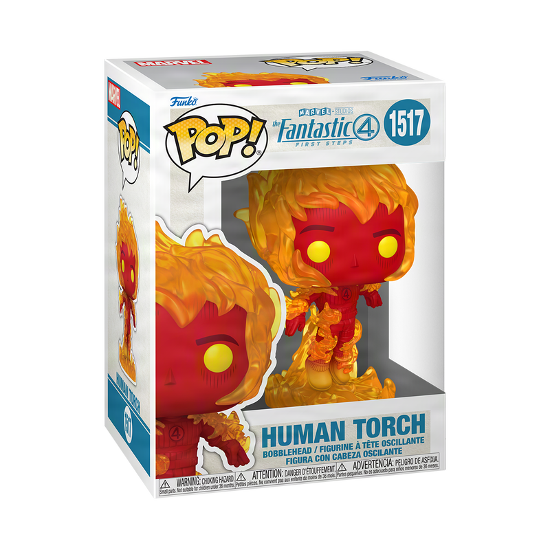 Funko Pop! Marvel: Fantastic Four First Steps - Human Torch #1517 With Protector